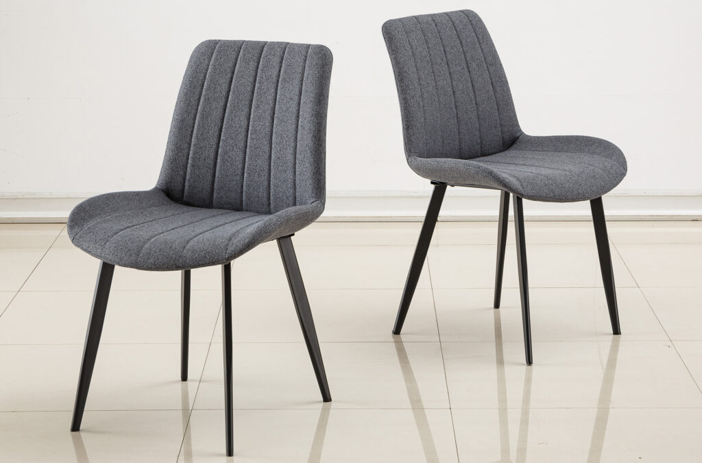 Silla de comedor Sophie en tejido gris