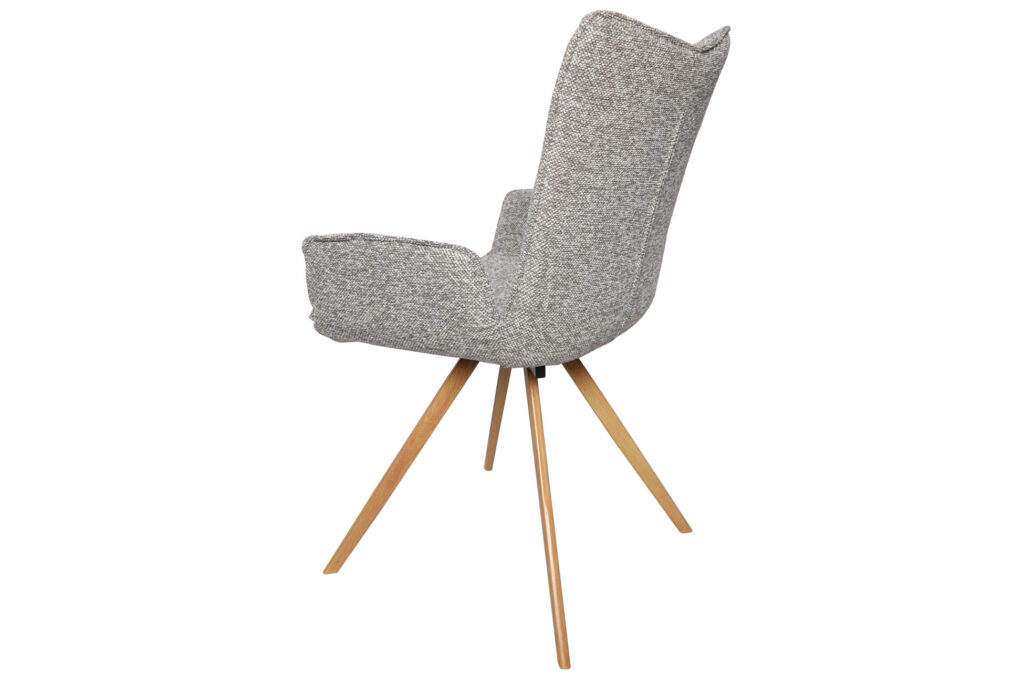 Silla de comedor Mireia en tejido gris