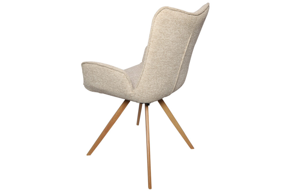 Silla de comedor Mireia en tejido beige