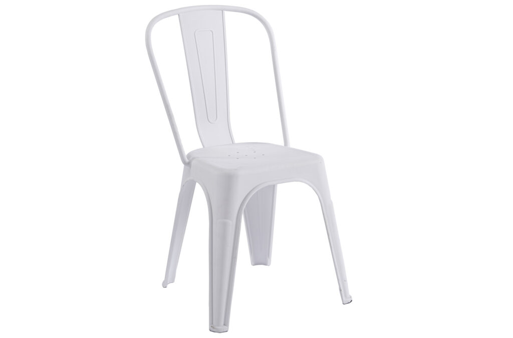 Silla de comedor Tolix en polipropileno blanco