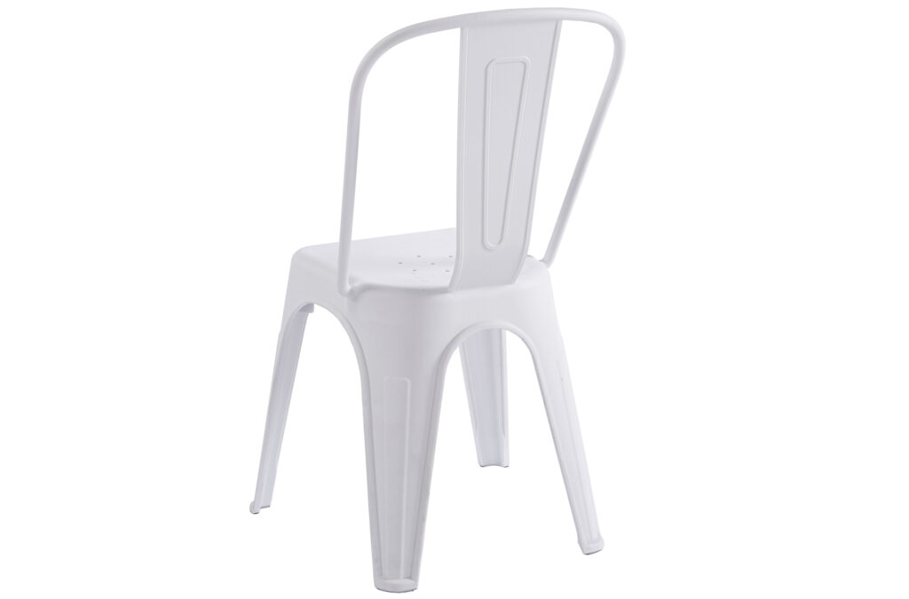 Silla de comedor Tolix en polipropileno blanco