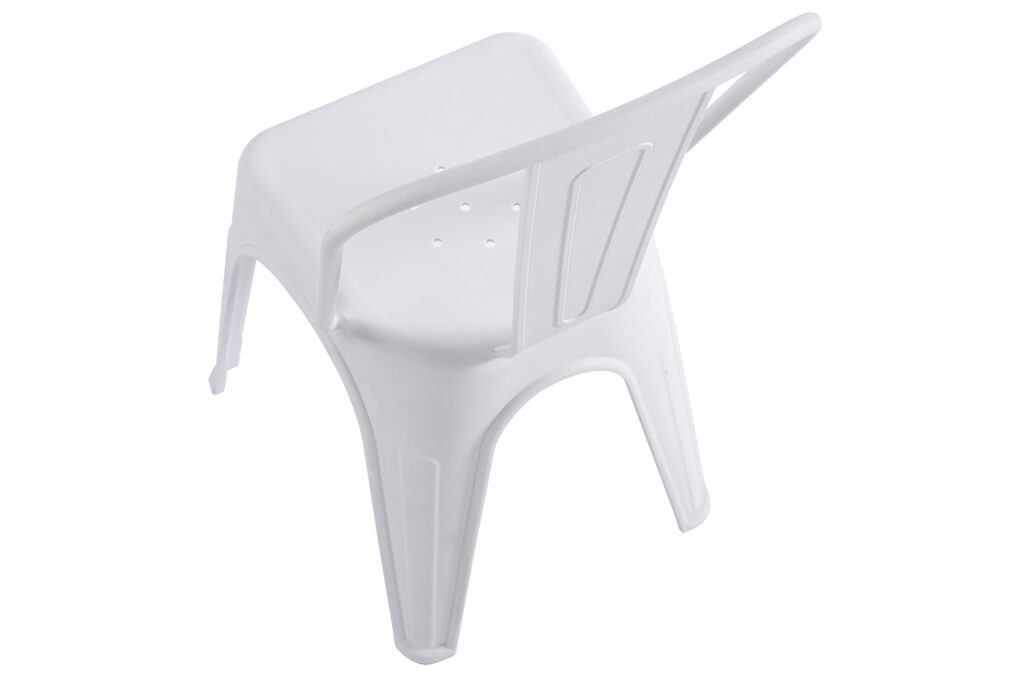 Silla de comedor Tolix en polipropileno blanco