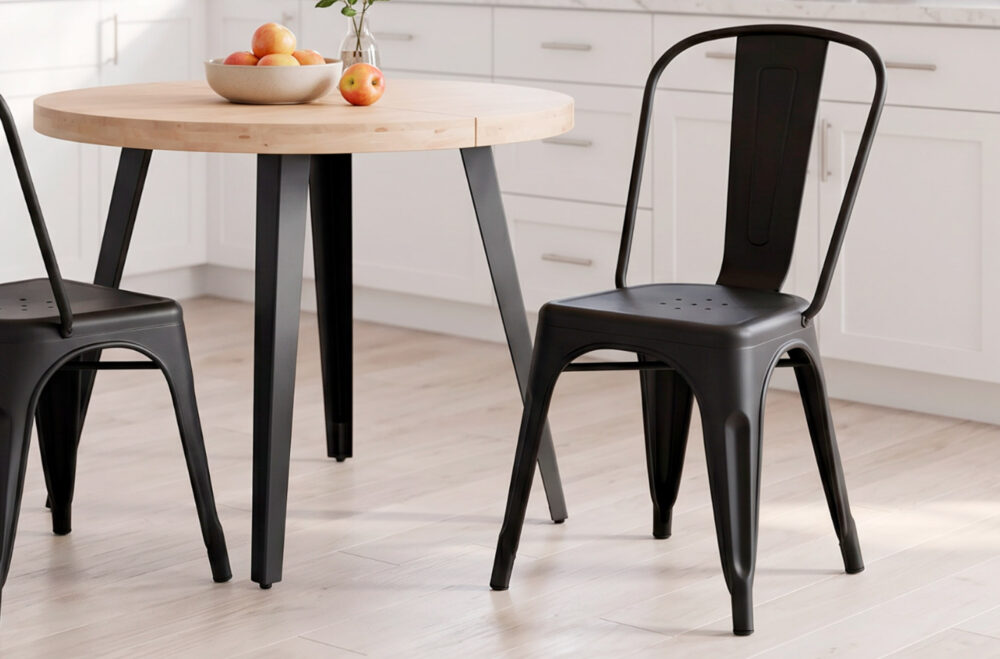Silla de comedor Tolix en polipropileno negro