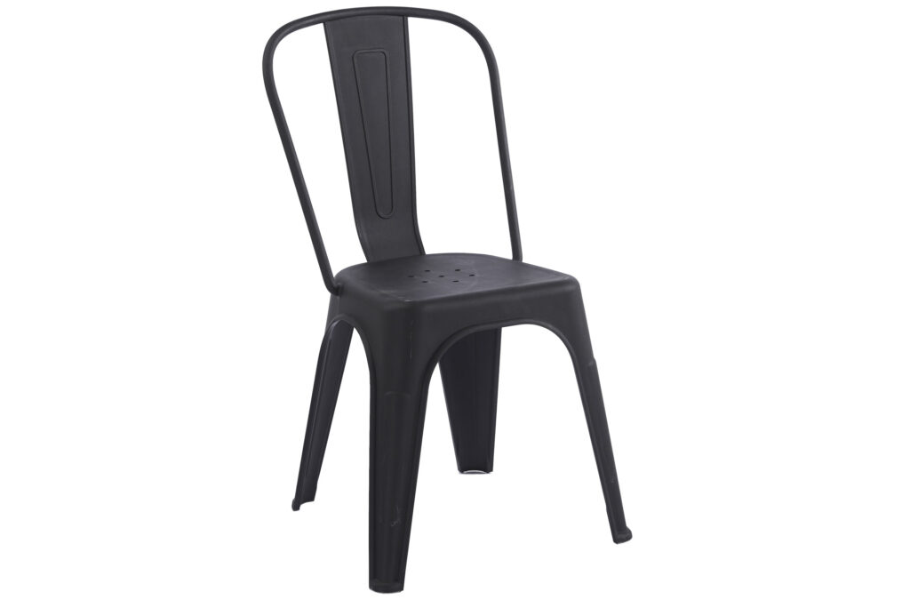 Silla de comedor Tolix en polipropileno negro