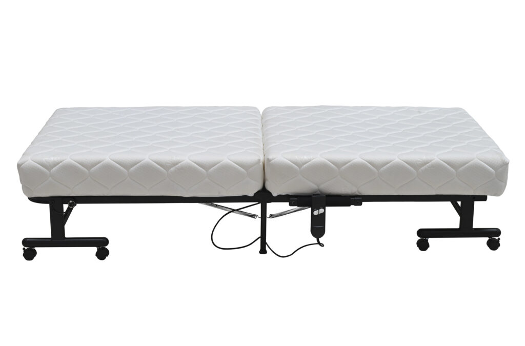 Cama supletoria plegable articulada y motorizada