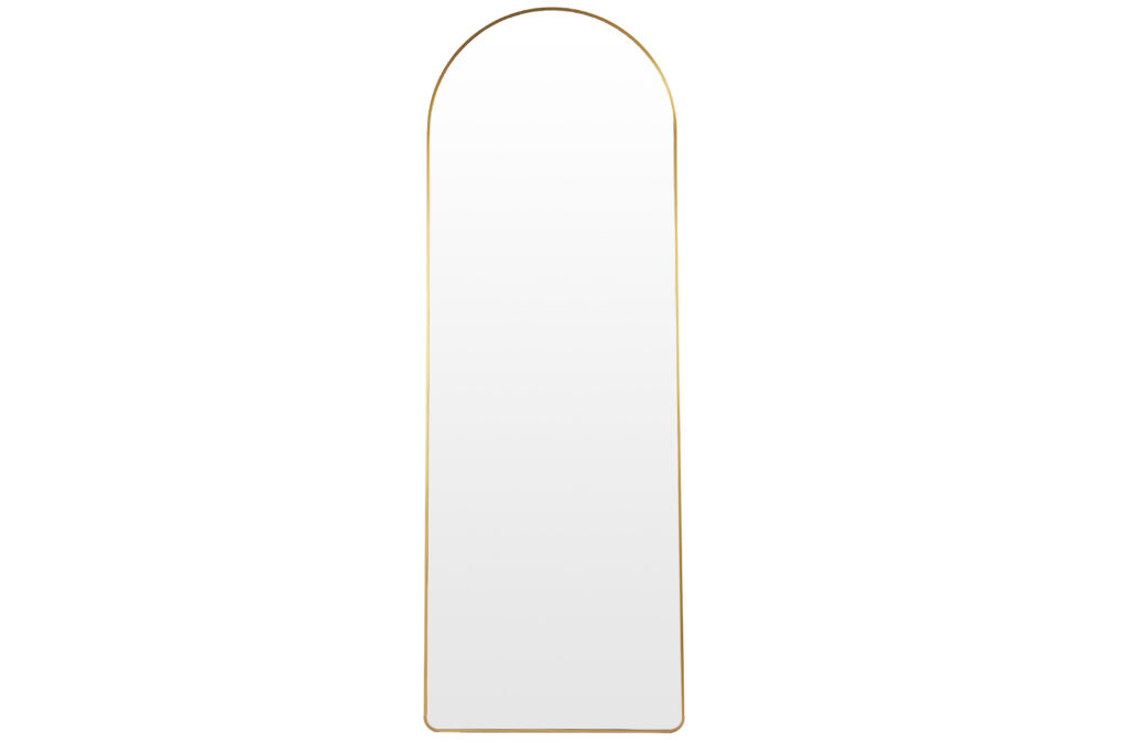 Espejo Golden dorado con arco superior, de pie o de pared