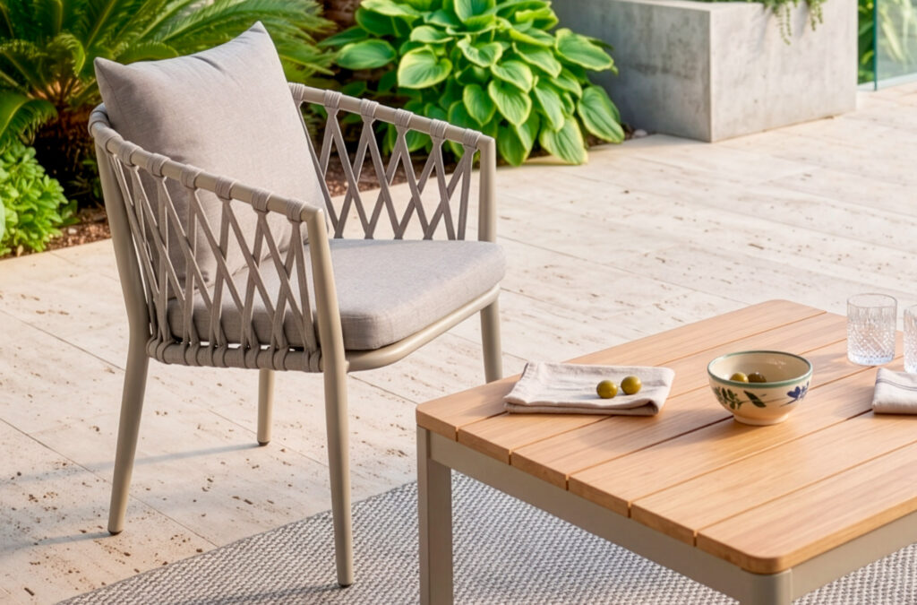 Sillón Rodas de aluminio gris, interior y exterior