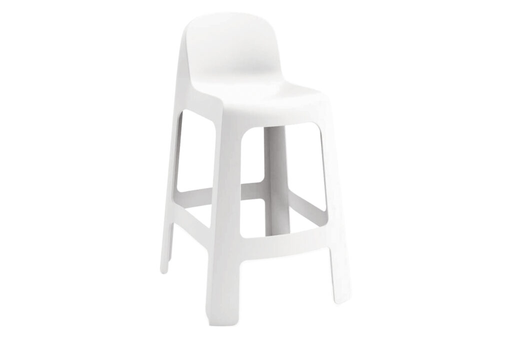 Taburete alto de exterior Bark blanco