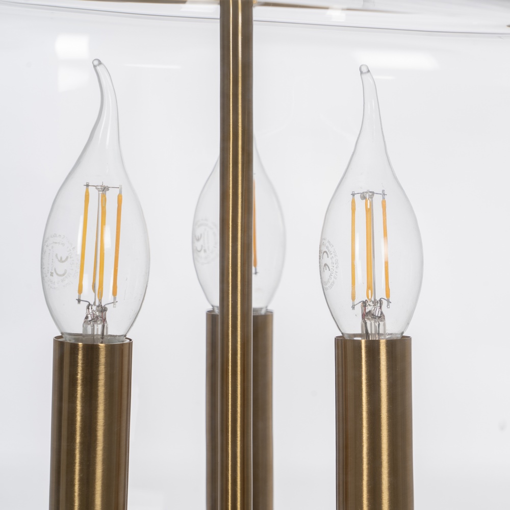 Lámpara de techo oro metal / cristal