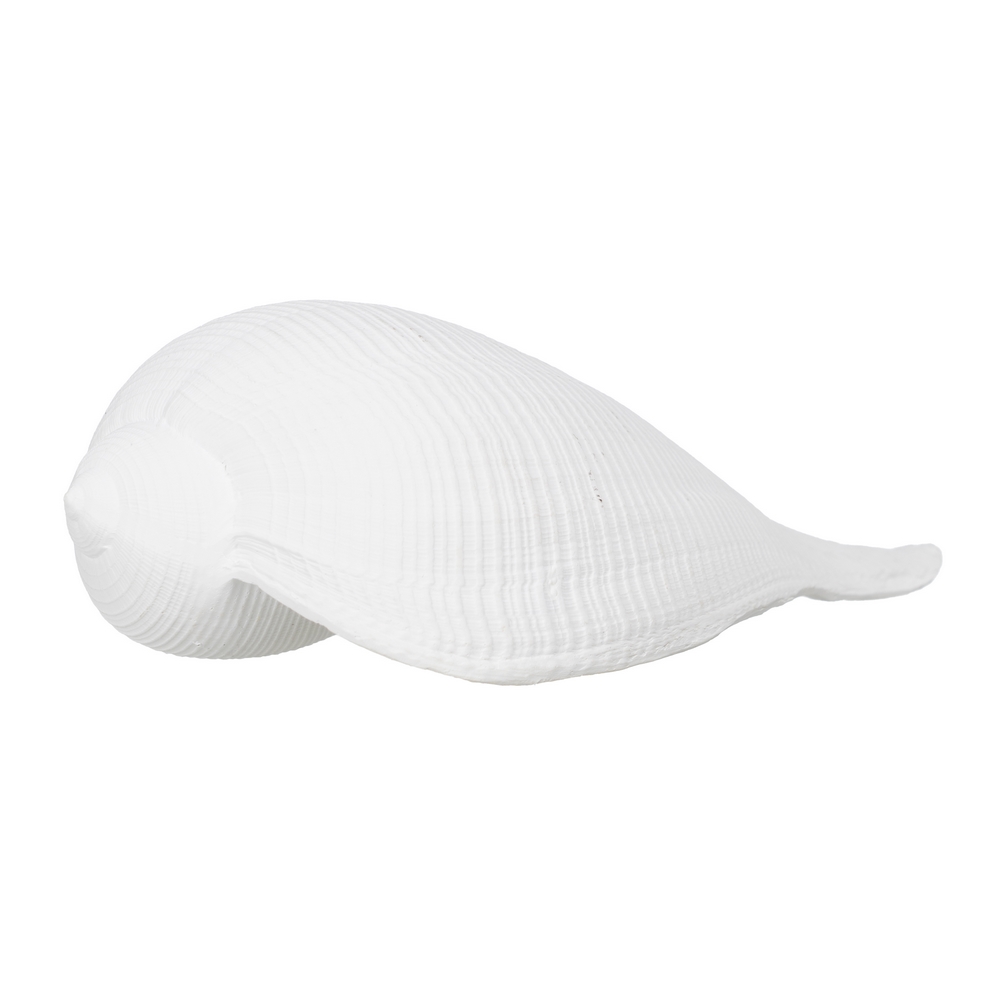 Figura caracola blanco resina
