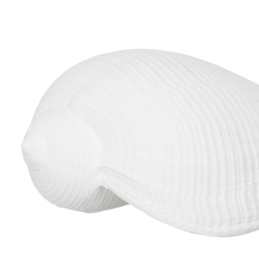 Figura caracola blanco resina