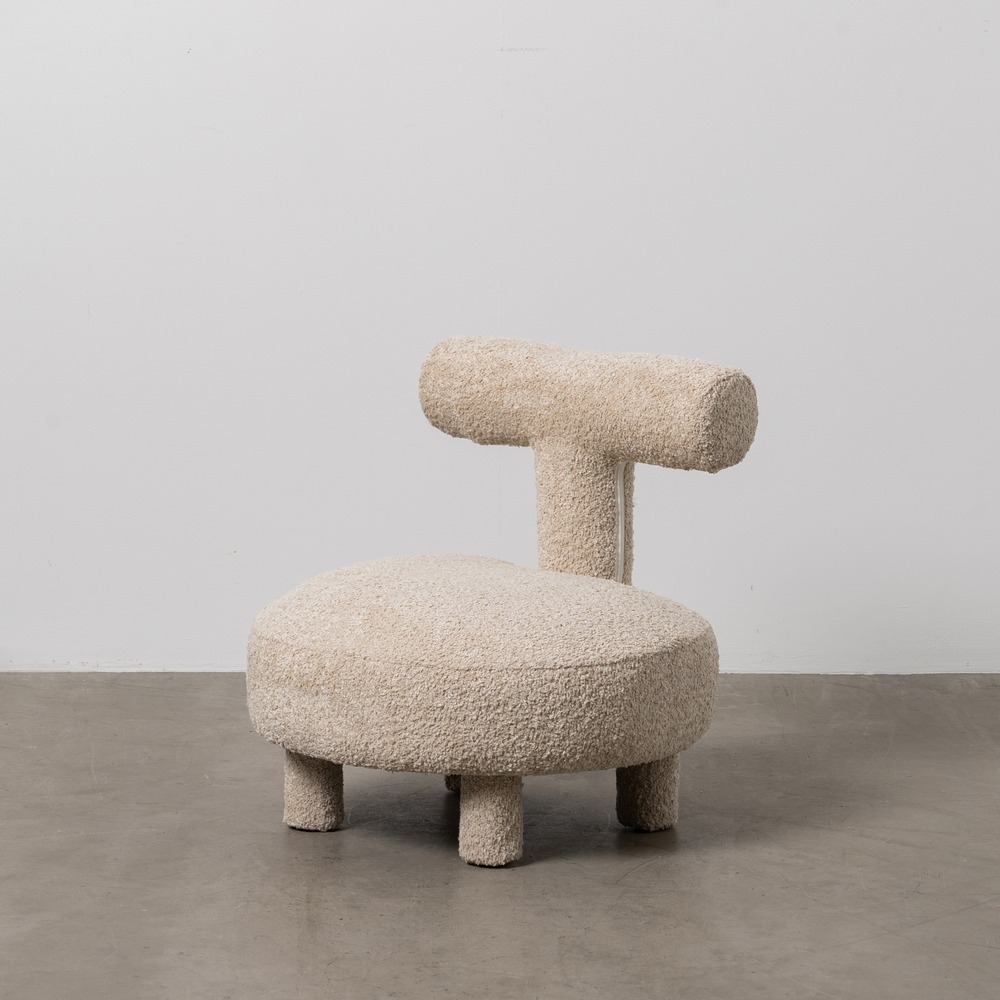 Silla beige tejido