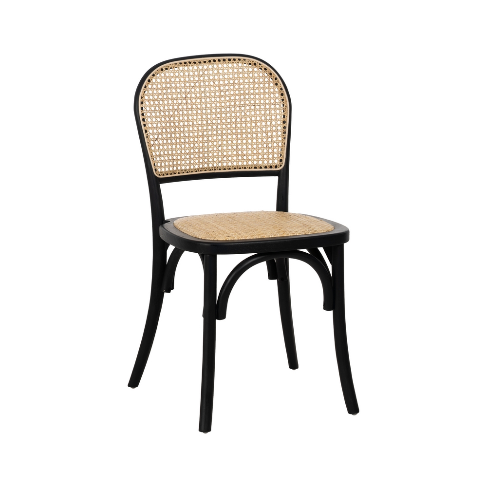 Silla negro madera de olmo