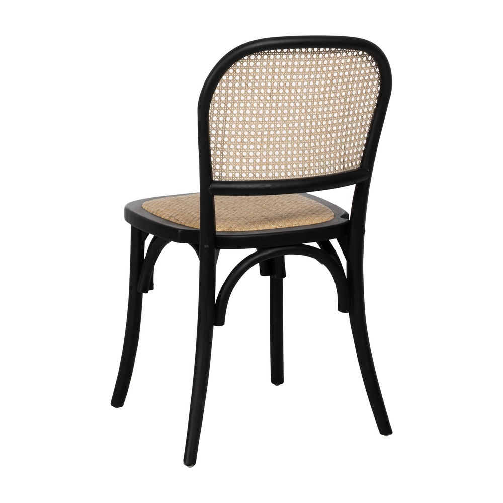Silla negro madera de olmo