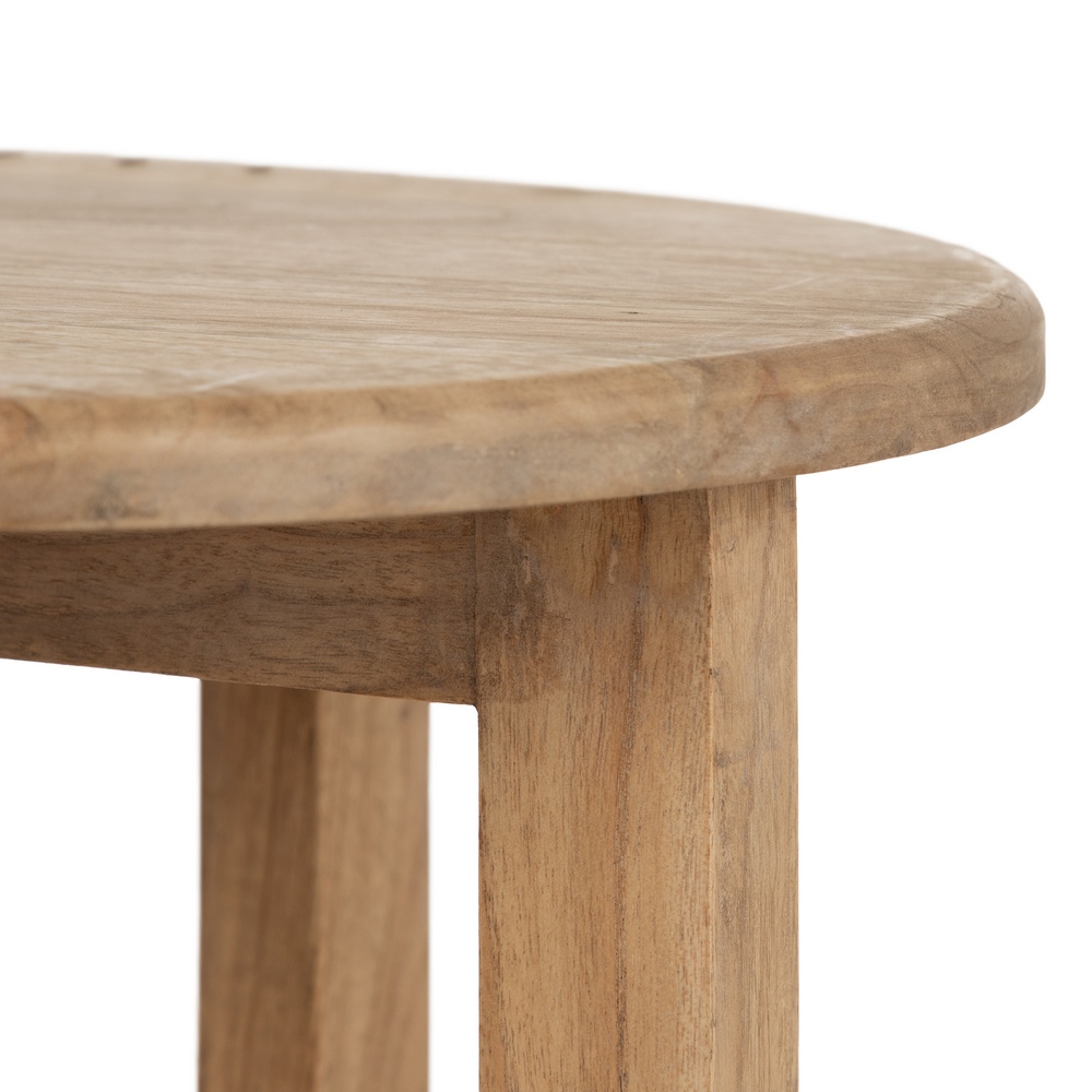 Mesa auxiliar natural madera Mindi, 40x40x55