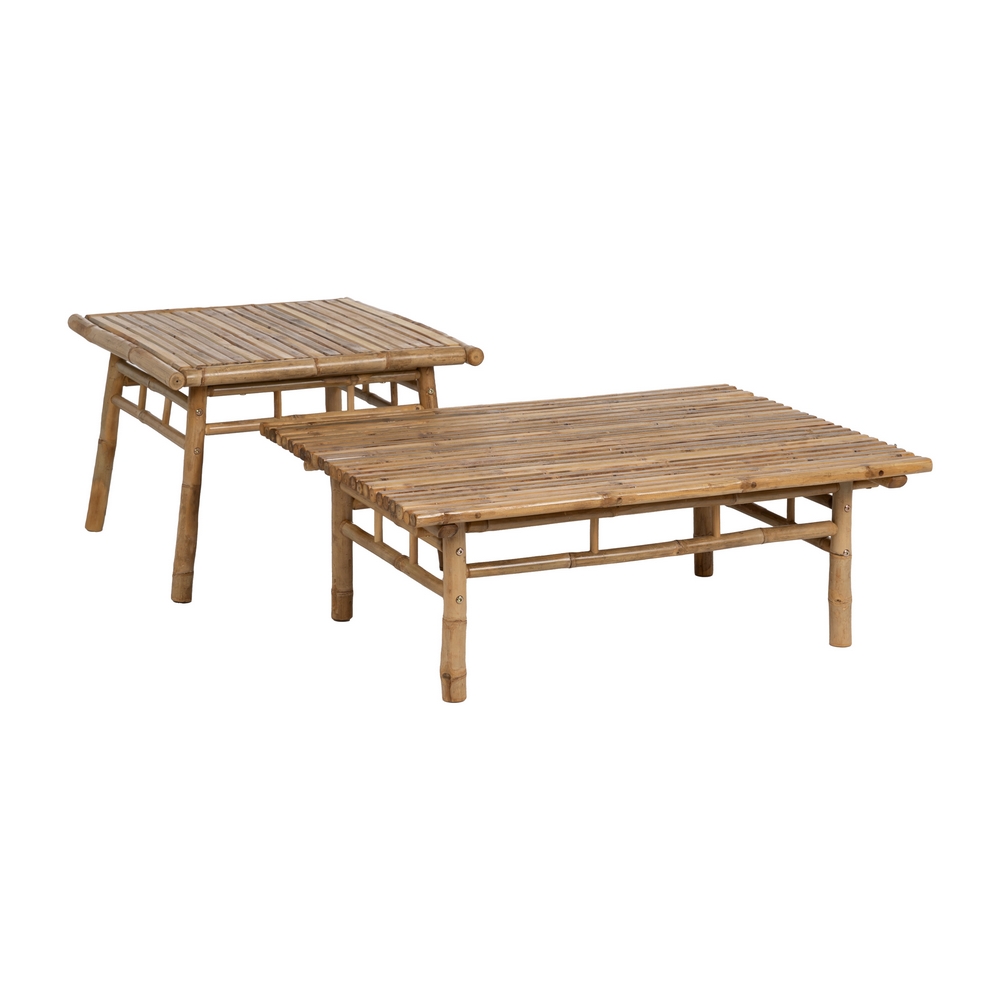 Mesa de centro natural bambú, 100x70x36