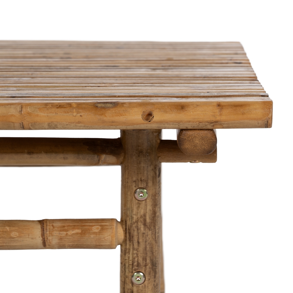 Mesa de centro natural bambú, 100x70x36