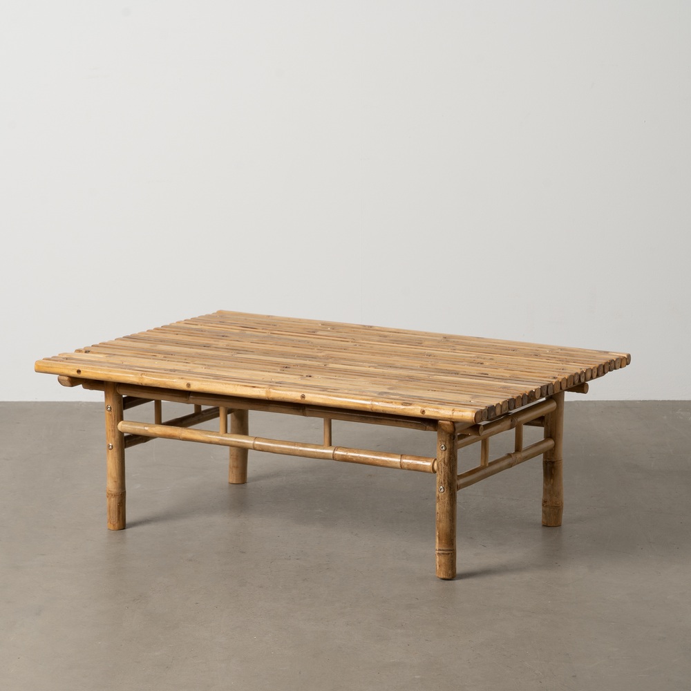 Mesa de centro natural bambú, 100x70x36