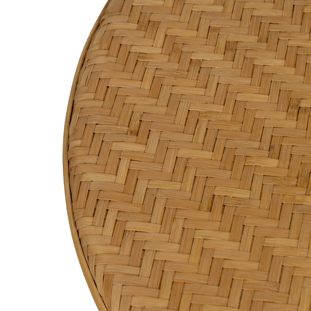 Mesa de centro natural bambú, 61x61x46