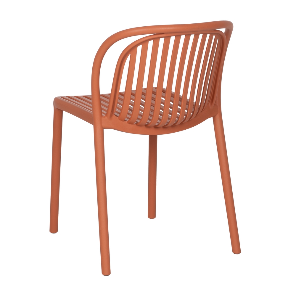 Silla apilable terracota polipropileno, 51x57x78