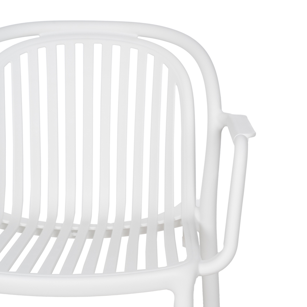 Silla apilable blanco polipropileno, 57x57x78