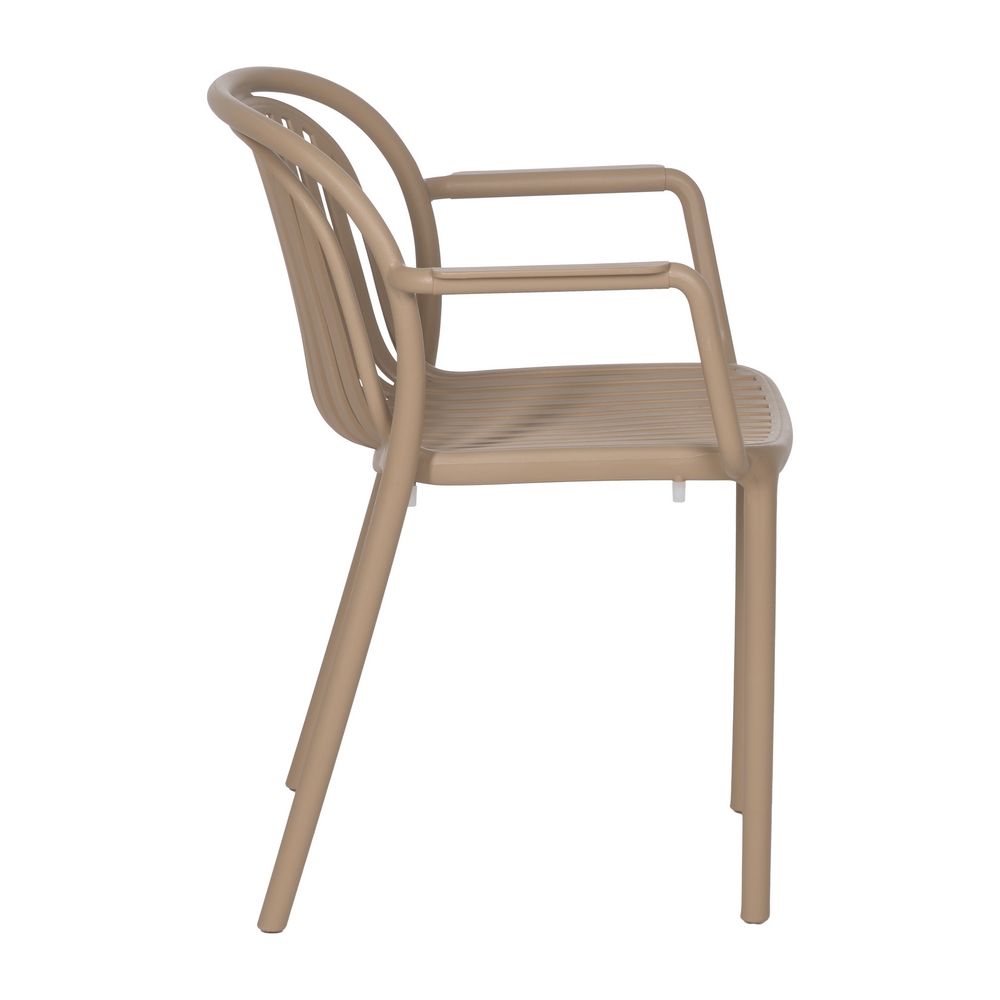Silla apilable beige polipropileno, 57x57x78