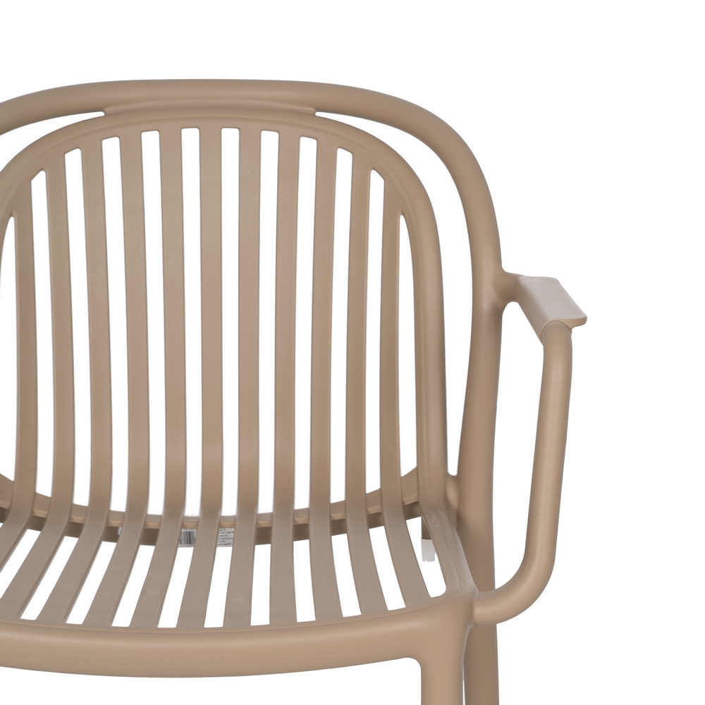 Silla apilable beige polipropileno, 57x57x78