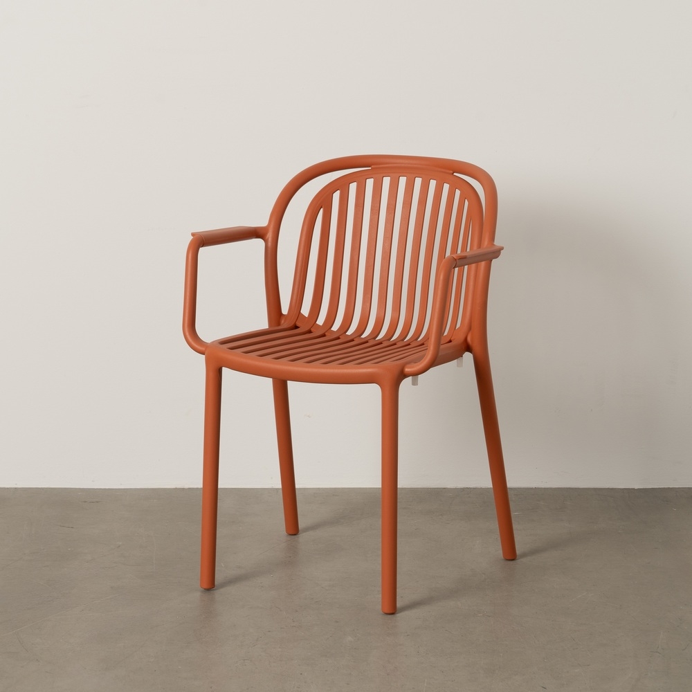 Silla apilable terracota polipropileno, 57x57x78