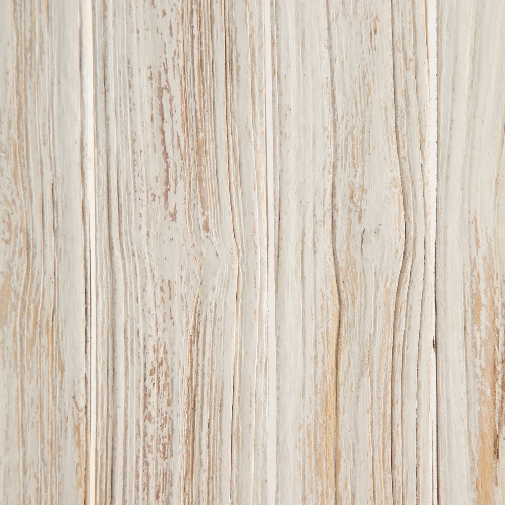 Consola blanco rozado madera de teca