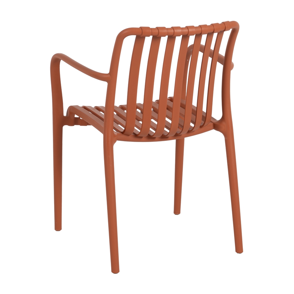 Silla apilable terracota polipropileno, 56x57x81