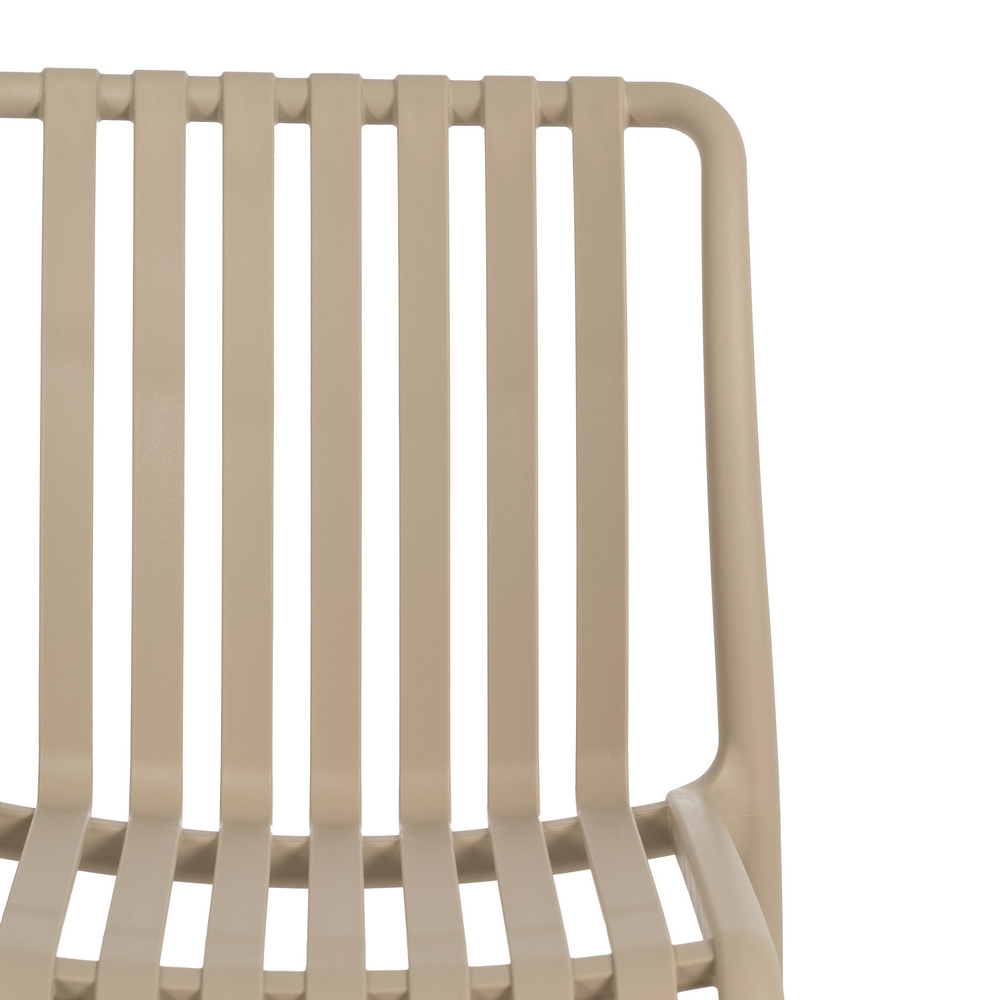 Silla apilable beige polipropileno, 50x58x80