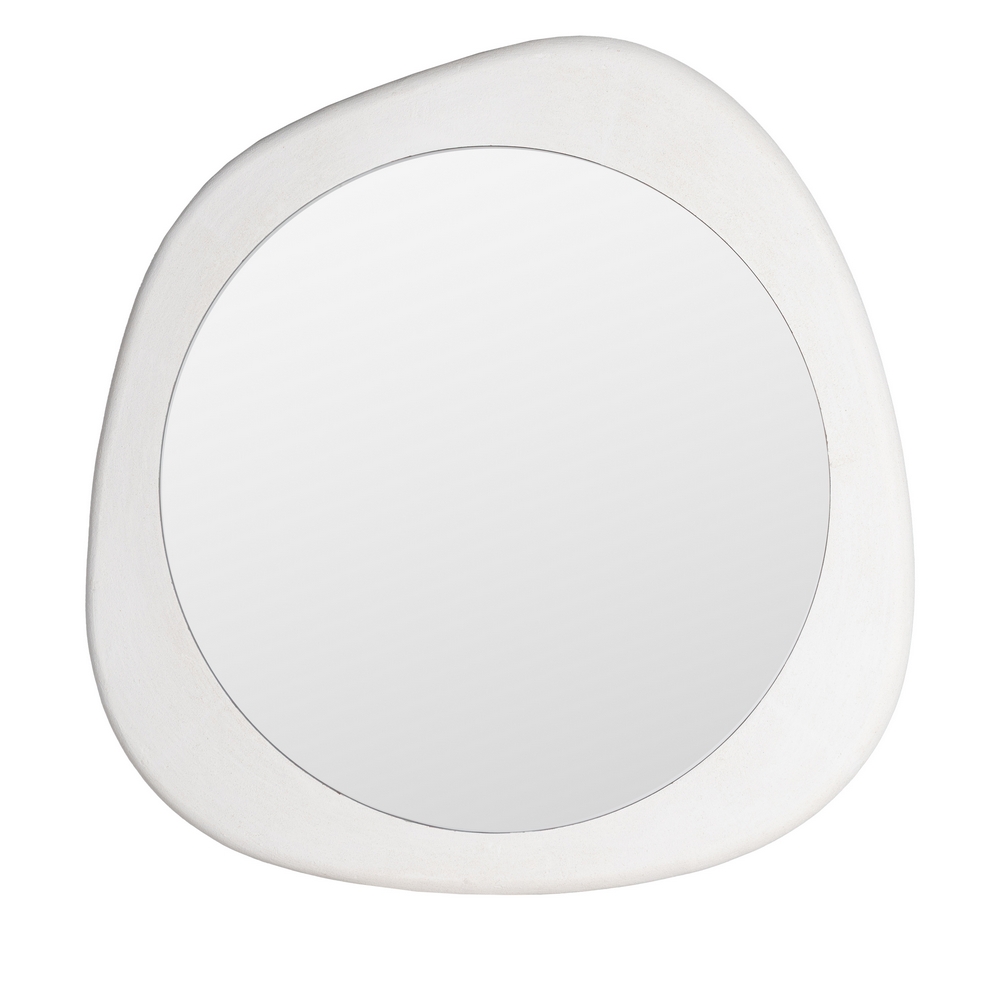 Espejo blanco DM y cristal, 98x6x98
