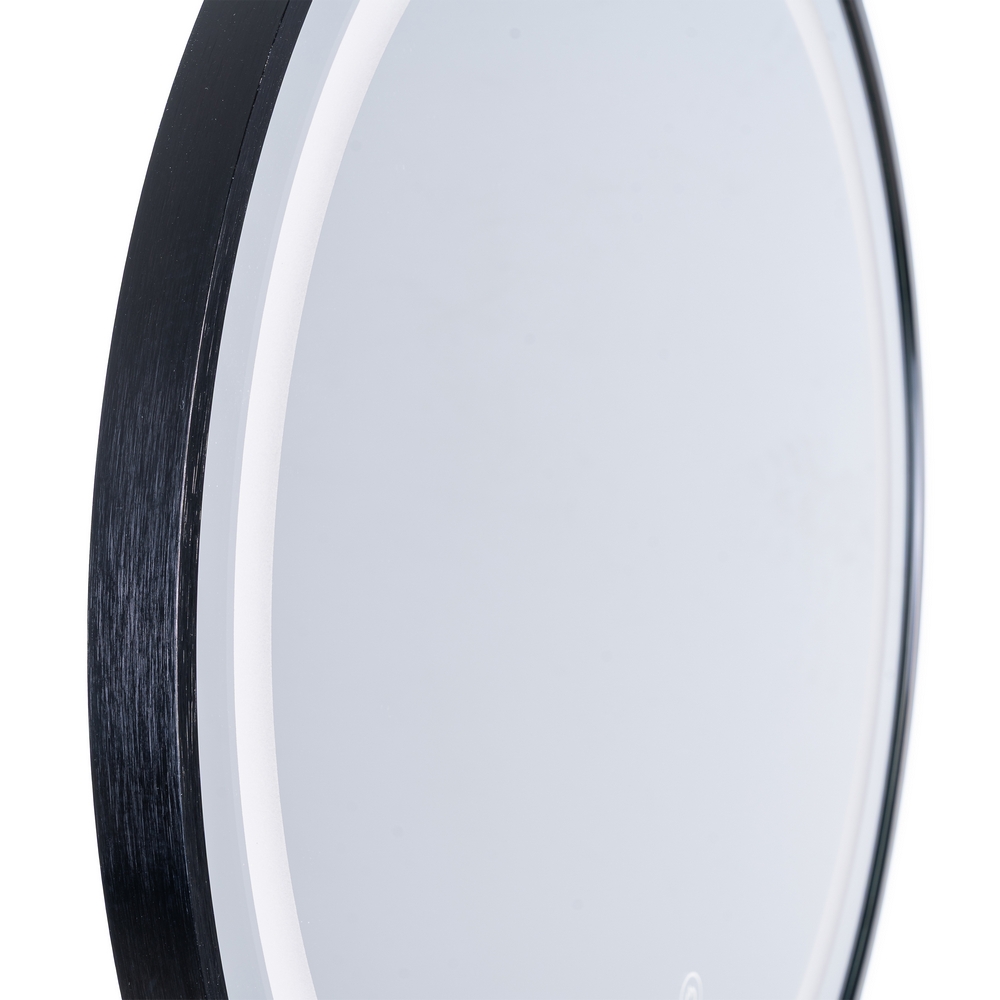 Espejo con luz LED negro