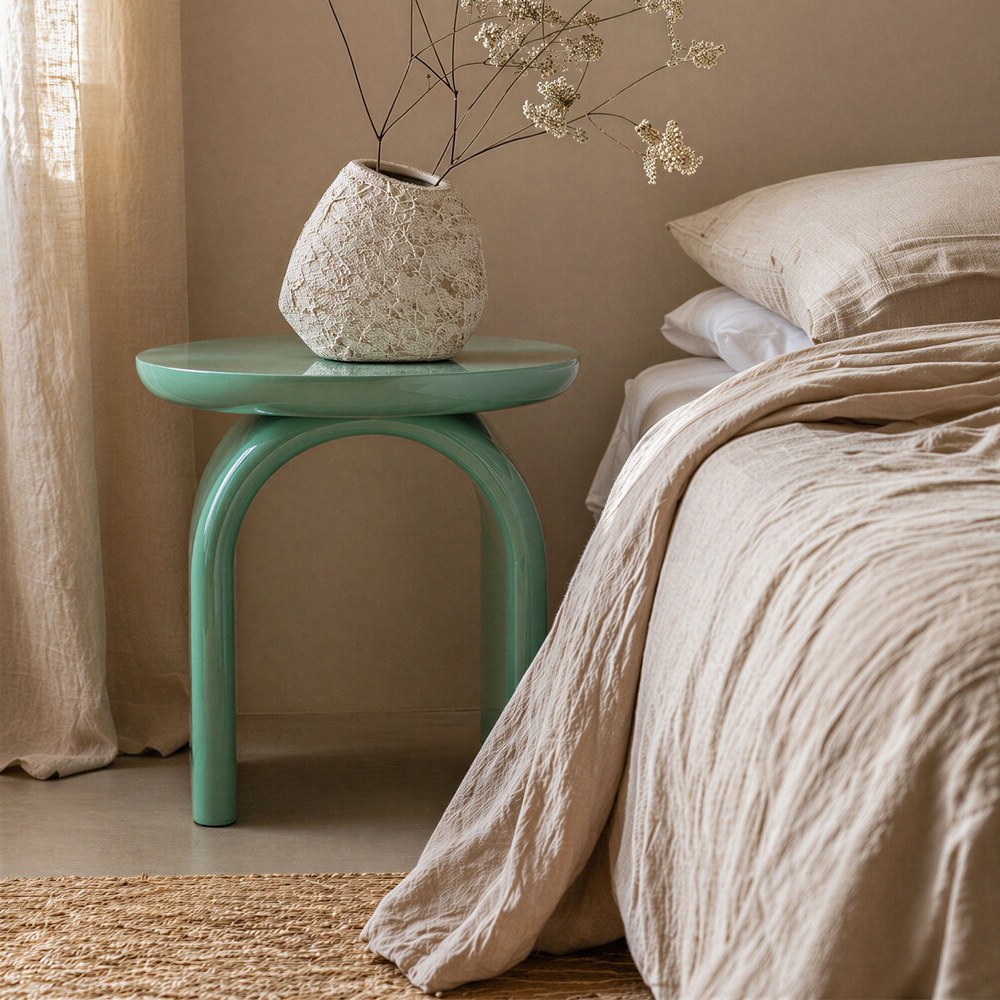 Mesa auxiliar lacado verde DM