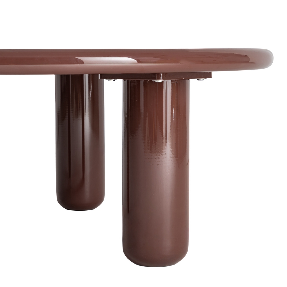 Mesa de centro lacado granate DM