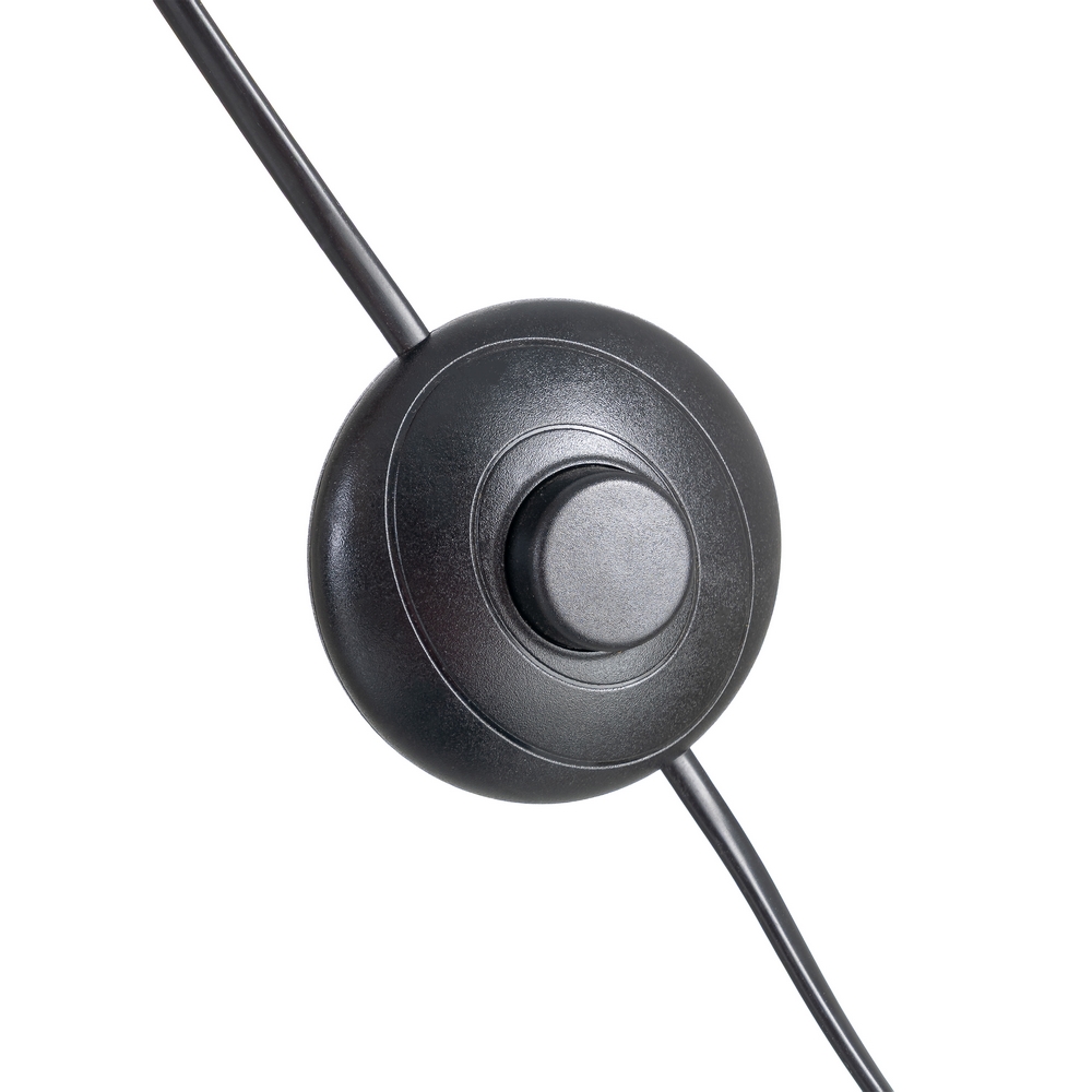 Lámpara de suelo plata y negro metal y mármol