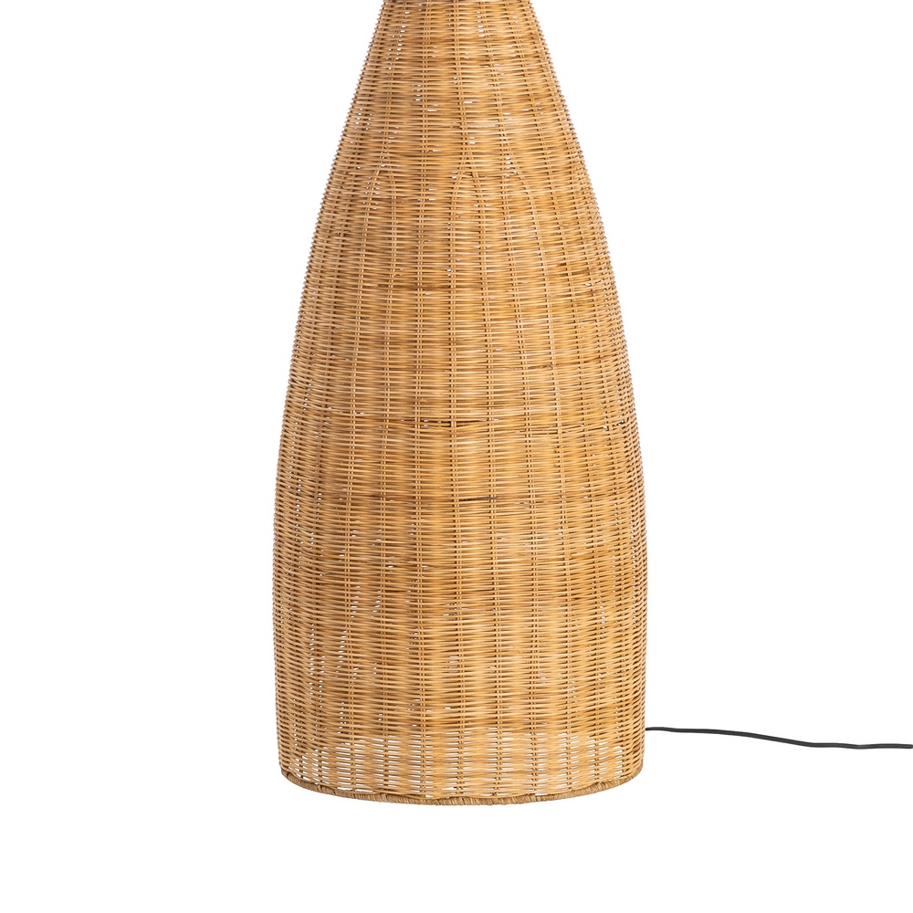Lámpara de suelo natural ratán, 60x60x118,50