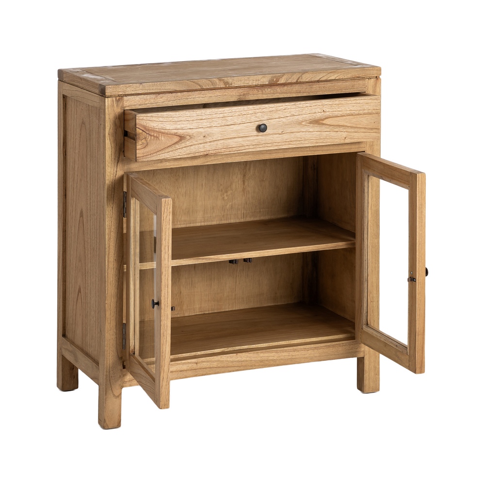 Mueble recibidor natural madera Mindi