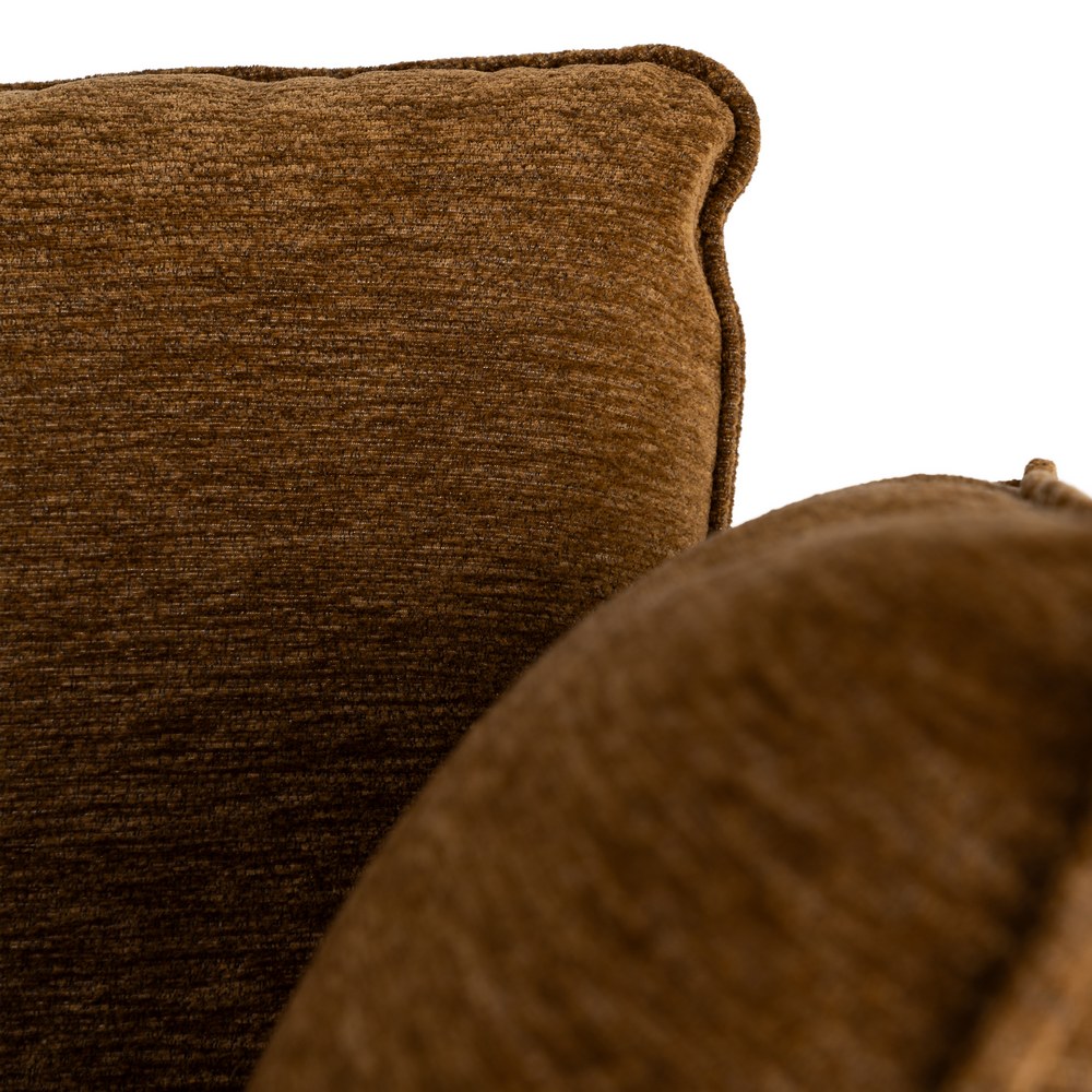 Sillón marrón claro tejido y metal