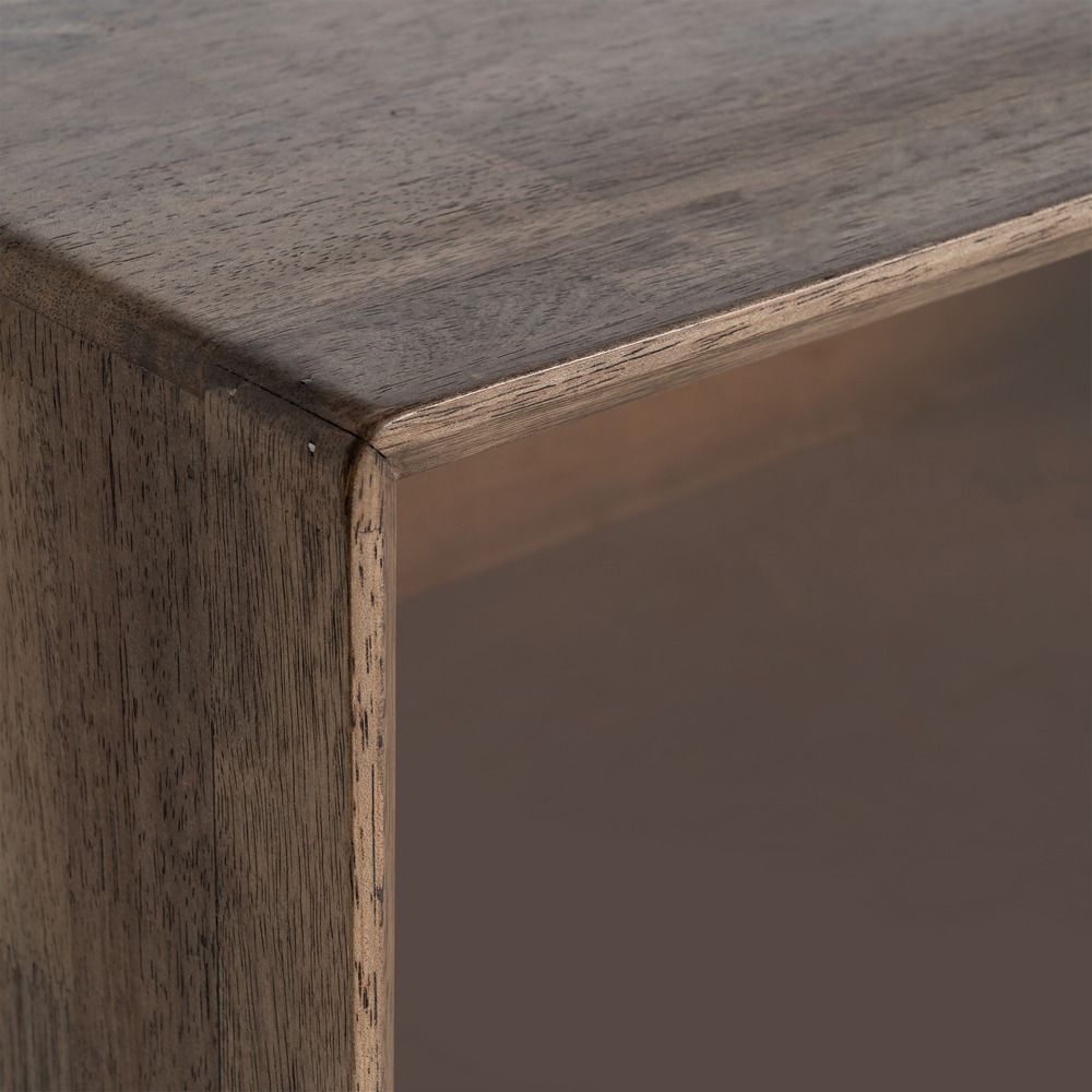 Aparador marrón madera y cristal