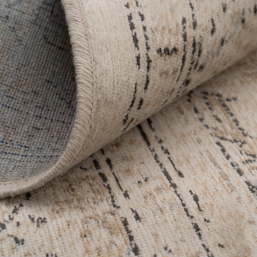 Alfombra estampado gris viscosa vintage