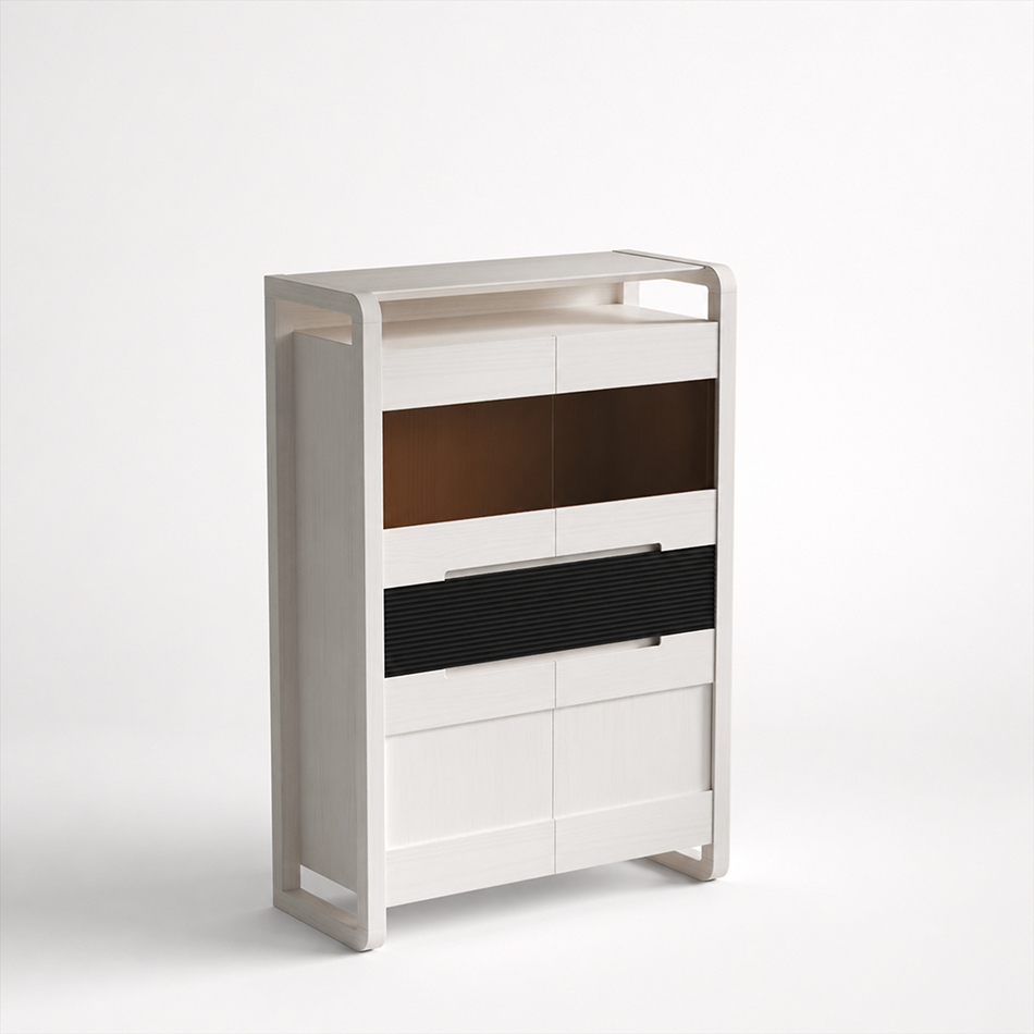 Vitrina baja puerta cristal y madera Berna
